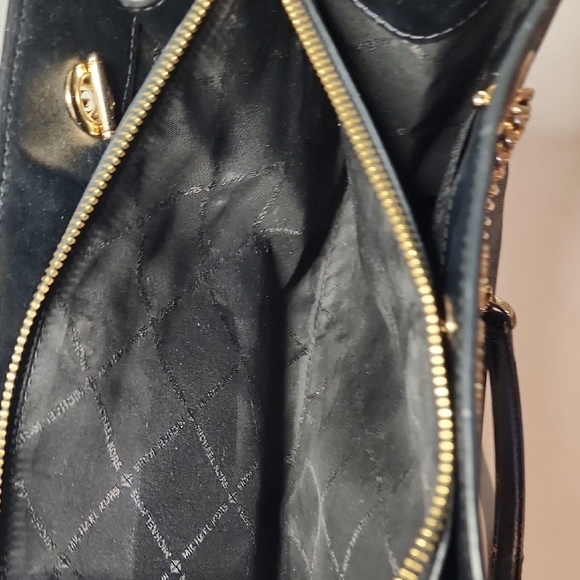 Michael Kors Black and Gold Shoulder Bag - Picture 10 of 10